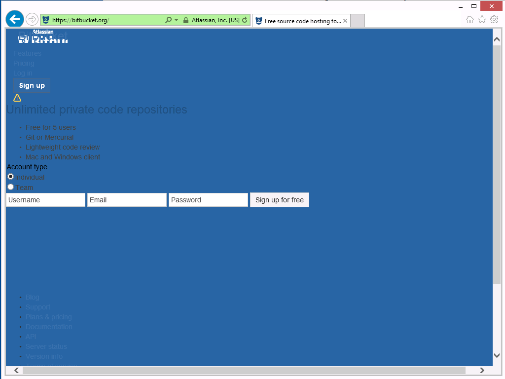 Bitbucket full